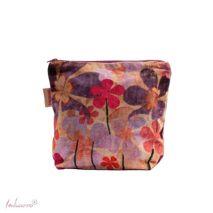 Pouch tas flowers Kiran Imbarro leuk als tas of toilettas, Sieraden, Tassen en Uiterlijk, Toilettassen, Nieuw, Dame, Overige kleuren