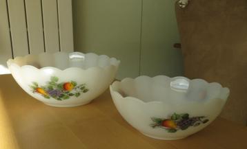Vintage Arcopal Fruits de France Schalen Set beschikbaar voor biedingen