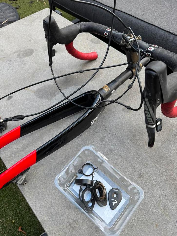 Dure Pinarello gravel vork+stuur+handles remmen derailleurs, Fietsen en Brommers, Fietsen | Racefietsen, Zo goed als nieuw, Overige merken