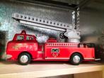 Blikken brandweer auto verzamelen vintage speelgoed, Ophalen of Verzenden