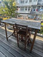 Leuke hoge tafel met 6 stoelen, Tuin en Terras, Tuintafels, Ophalen, Gebruikt, Rechthoekig