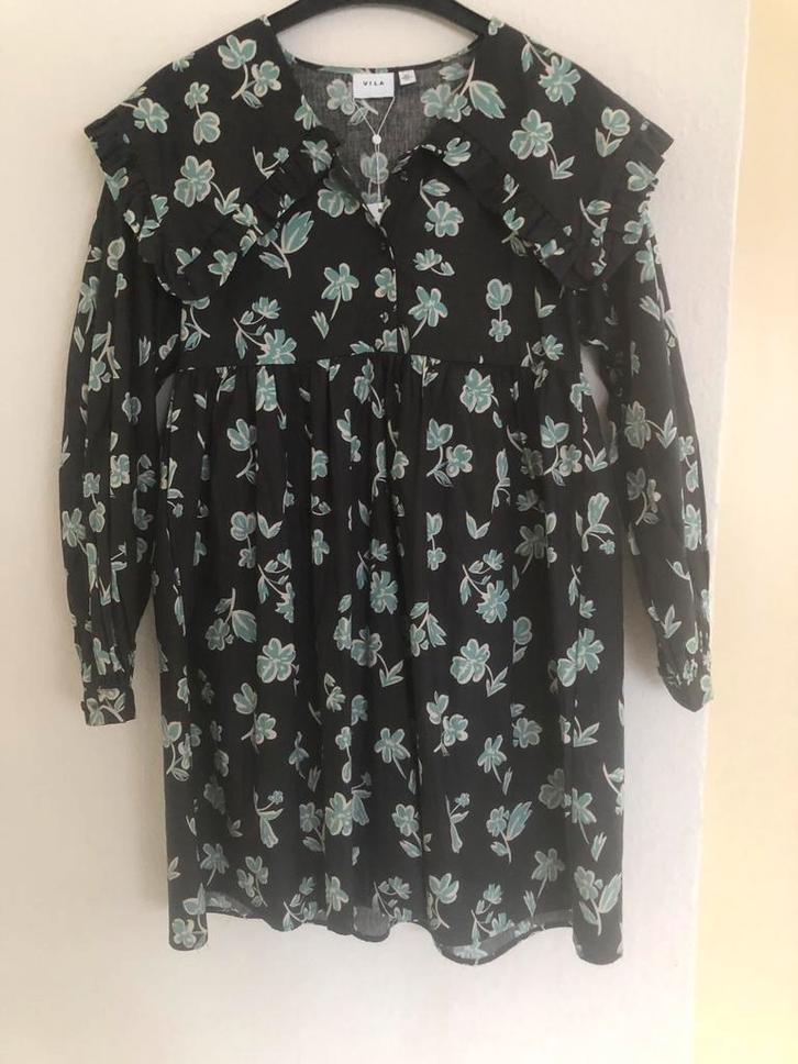 jurk merk Vila mt 36, Kleding | Dames, Jurken, Nieuw, Maat 36 (S), Blauw, Knielengte, Ophalen of Verzenden