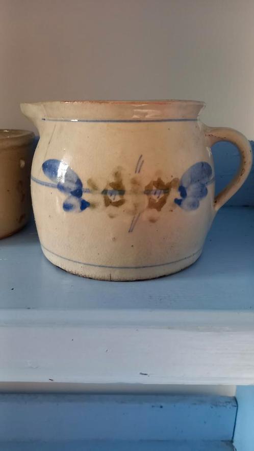 Frans gres kannetje....Kippenhokkie, Antiek en Kunst, Antiek | Keramiek en Aardewerk, Ophalen of Verzenden