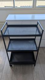 Keukentrolley 3 lagen (IKEA Nissafors) - met wieltjes, Ophalen, Gebruikt, Zwart, 50 tot 100 cm