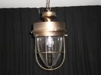 Hanglamp metaal industrieel / scheepslamp / maritiem, Zo goed als nieuw, 50 tot 75 cm, Ophalen, Glas