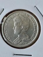 25 Cent (Kwartje) 1910 in een nog mooie kwaliteit. Zeldzaam, Zilver, 25 cent, Ophalen of Verzenden, Koningin Wilhelmina
