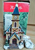 Kerstdorp kerk en lemax skihuisje met lampjes, Diversen, Kerst, Ophalen, Zo goed als nieuw