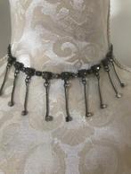 Vintage Halsketting, Sieraden, Tassen en Uiterlijk, Kettingen, Overige materialen, Zwart, Ophalen of Verzenden, Zo goed als nieuw