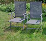 2 tuinstoelen verstelbaar en inklapbaar, Ophalen, Gebruikt, Verstelbaar