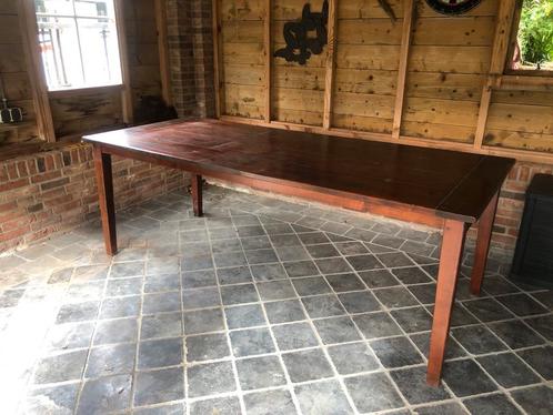 Houten Eettafel - kersenhout, Huis en Inrichting, Tafels | Eettafels, Gebruikt, 100 tot 150 cm, 200 cm of meer, Vijf personen of meer