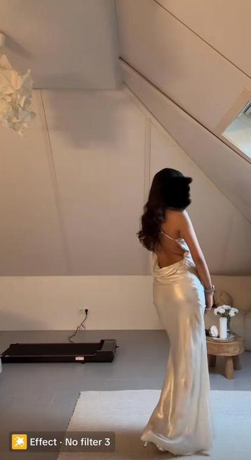 Zara jurk lang gala avondjurk open rug XS S zomer dress beschikbaar voor biedingen