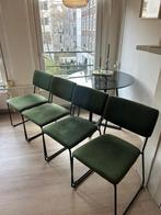 Set van 4 groene eetkamerstoelen, Ophalen, Overige kleuren, Zo goed als nieuw, Vier