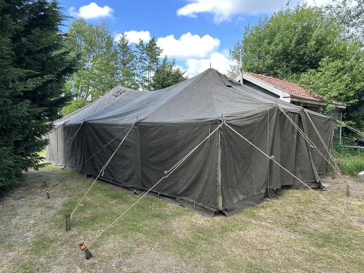 Te huur/ Huren Legertenten 5 x 10 meter, Caravans en Kamperen, Tenten, meer dan 6, Zo goed als nieuw, Ophalen of Verzenden