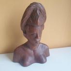 Prachtig houtsnijwerk buste borstbeeld vrouw Indonesie 2604, Antiek en Kunst, Kunst | Beelden en Houtsnijwerken, Ophalen of Verzenden