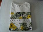 Wit met gele bloem print tshirt Jack&Jones mt XL, Ophalen of Verzenden, Maat 56/58 (XL), Jack & Jones, Wit