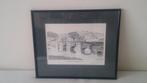 Gravure van de Holm Bridge in Bakewall, Engeland., Antiek en Kunst, Kunst | Etsen en Gravures, Ophalen of Verzenden