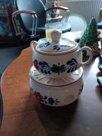 Boerenbont theepot met warmhouder, Huis en Inrichting, Keuken | Servies, Overige typen, Ophalen of Verzenden, Zo goed als nieuw