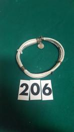 s - 206 halsketting zilver/ beige/ wit, Ophalen of Verzenden