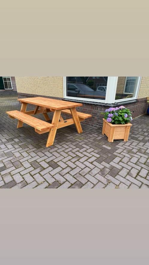 Douglas Picknicktafel - Nieuw!, Tuin en Terras, Picknicktafels, Nieuw, Rechthoekig, Hout, Ophalen of Verzenden