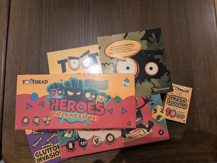 Toothead Bordspel - Kickstarter Editie - Tot 12 Spelers!, Hobby en Vrije tijd, Gezelschapsspellen | Bordspellen, Nieuw, Vijf spelers of meer