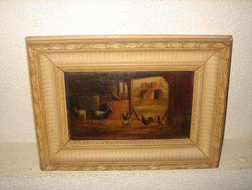 Wilhelm Albertus Lammers (1857-1913), Goats and chickens. beschikbaar voor biedingen