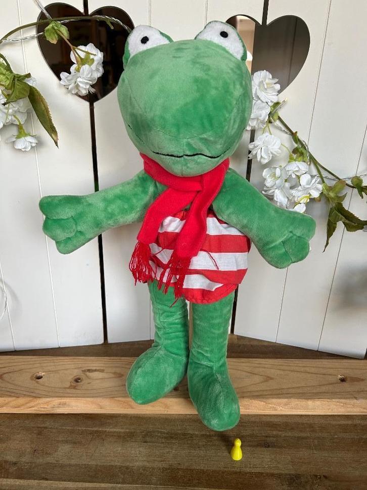 Kikker en vriendjes handpop 40cm, Kinderen en Baby's, Speelgoed | Knuffels en Pluche, Zo goed als nieuw, Kikker, Ophalen of Verzenden