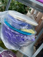 Tupperware groote dozen met deksel en zeef, Ophalen, Nieuw, Paars, Schaal
