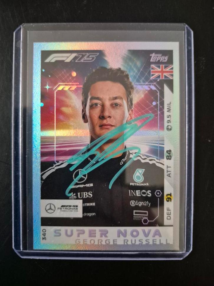 Handtekening Russel Mercedes Formule 1 kaart, Verzamelen, Automerken, Motoren en Formule 1, Zo goed als nieuw, Formule 1, Ophalen of Verzenden