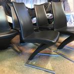 4 Rolf Benz 7800 design stoel modern leer bruin, Huis en Inrichting, Stoelen, Ophalen, Gebruikt, Bruin, Leer