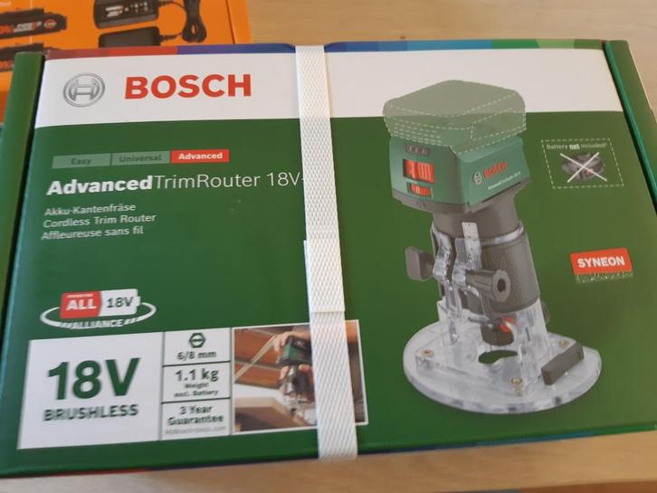 Te koop Bosch 18V bovenfrees AdvancedTrimRouter (zonder accu, Doe-het-zelf en Verbouw, Gereedschap | Freesmachines, Nieuw, Elektrisch