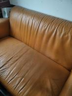 Leren bank - mosterdgeel - gratis af te halen, Ophalen, Gebruikt, 150 tot 200 cm, Vintage