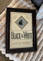 Oude black and white spiegel, Ophalen of Verzenden, Rechthoekig, Minder dan 50 cm