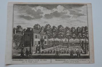 LOENEN AAN DE VECHT MIDDELHOEK Gravure 1719 D.STOPENDAAL GA0 beschikbaar voor biedingen