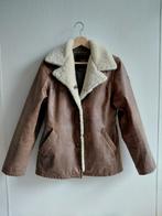 Vintage Pall Mall Leren Jas met Lamswollen Kraag, Maat 38/40 (M), Bruin, Pall Mall, Ophalen of Verzenden