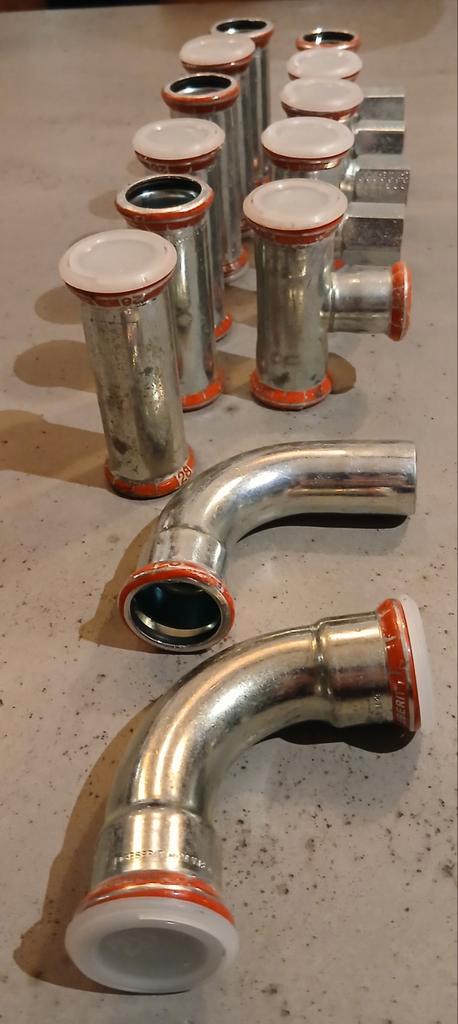 Geberit Mapress fittingen - Diverse 28mm, Doe-het-zelf en Verbouw, Buizen en Afvoer, Gebruikt, Overige typen, Overige materialen