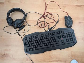 Gaming Starter Set: Headset, Toetsenbord & Muis beschikbaar voor biedingen