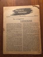 Begin April 1945. De Vrije Kathder. illegaal kunstenaarsblad, Verzenden, Tweede Wereldoorlog, Gelezen