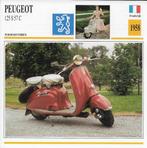 Ma1024 motorkaart peugeot 125 s 57c ( 1958 ) scooter, Ophalen of Verzenden, Zo goed als nieuw, Motoren