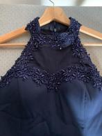 Donkerblauwe abiye avondjurk maat 34, Galajurk, Blauw, Ophalen of Verzenden, Zo goed als nieuw