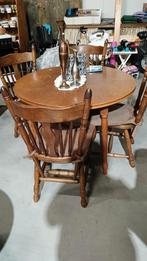 Ronde keukentafel incl stoelen, Huis en Inrichting, Ophalen, Zo goed als nieuw, 4 tot 6 stoelen