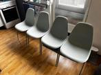 4 Mooie Eetkamerstoelen, Huis en Inrichting, Stoelen, Ophalen, Kunststof, Blauw, Zo goed als nieuw