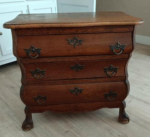 Vintage eikenhouten buikkastje, Huis en Inrichting, Kasten | Ladekasten, Gebruikt, Minder dan 100 cm, 50 tot 100 cm, 25 tot 50 cm