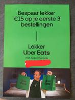 Uber eats korting voucher code, Tickets en Kaartjes, Kortingen en Cadeaubonnen, Eén persoon, Kortingsbon, Overige typen