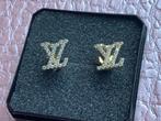 Vintage gouden oorbellen Louis Vuitton briljant g.zirkoon 14, Verzenden, Zo goed als nieuw, Met edelsteen, Knopjes of Stekers