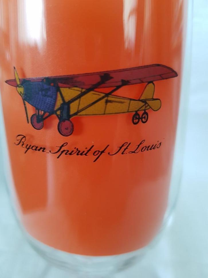 KLM glas Ryan Spirit of St Louis bierglas met goudrand, Verzamelen, Luchtvaart en Vliegtuigspotten, Zo goed als nieuw, Overige typen