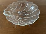Art Deco glazen schaal in schelpvorm, helder persglas., Ophalen of Verzenden