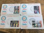1 e dag kaarten nr 5,6,7,8, Postzegels en Munten, Na 1940, Verzenden, Gestempeld