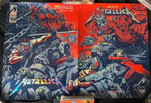 Metallica Antwerp Sportpaleis 2017 Poster Set Foil #13/20, Verzamelen, Posters, Ophalen of Verzenden