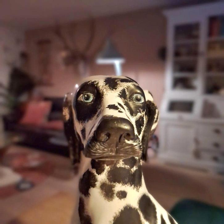 Vintage beeld hond 'Dalmatiër', Verzamelen, Beelden en Beeldjes, Zo goed als nieuw, Dier, Ophalen of Verzenden