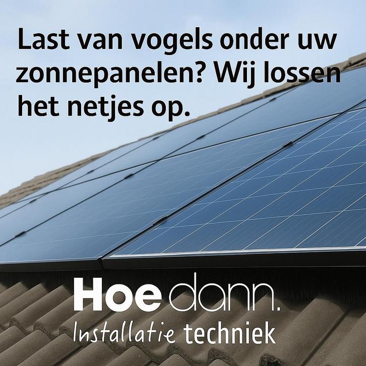 Vogelwering zonnepanelen – strak en professioneel geplaatst, Doe-het-zelf en Verbouw, Zonnepanelen en Toebehoren, Zo goed als nieuw
